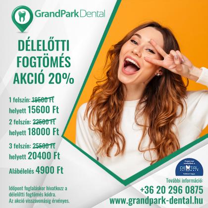Délelőtti Fogtömés AKCIÓ Délelőtti Fogtömés AKCIÓ